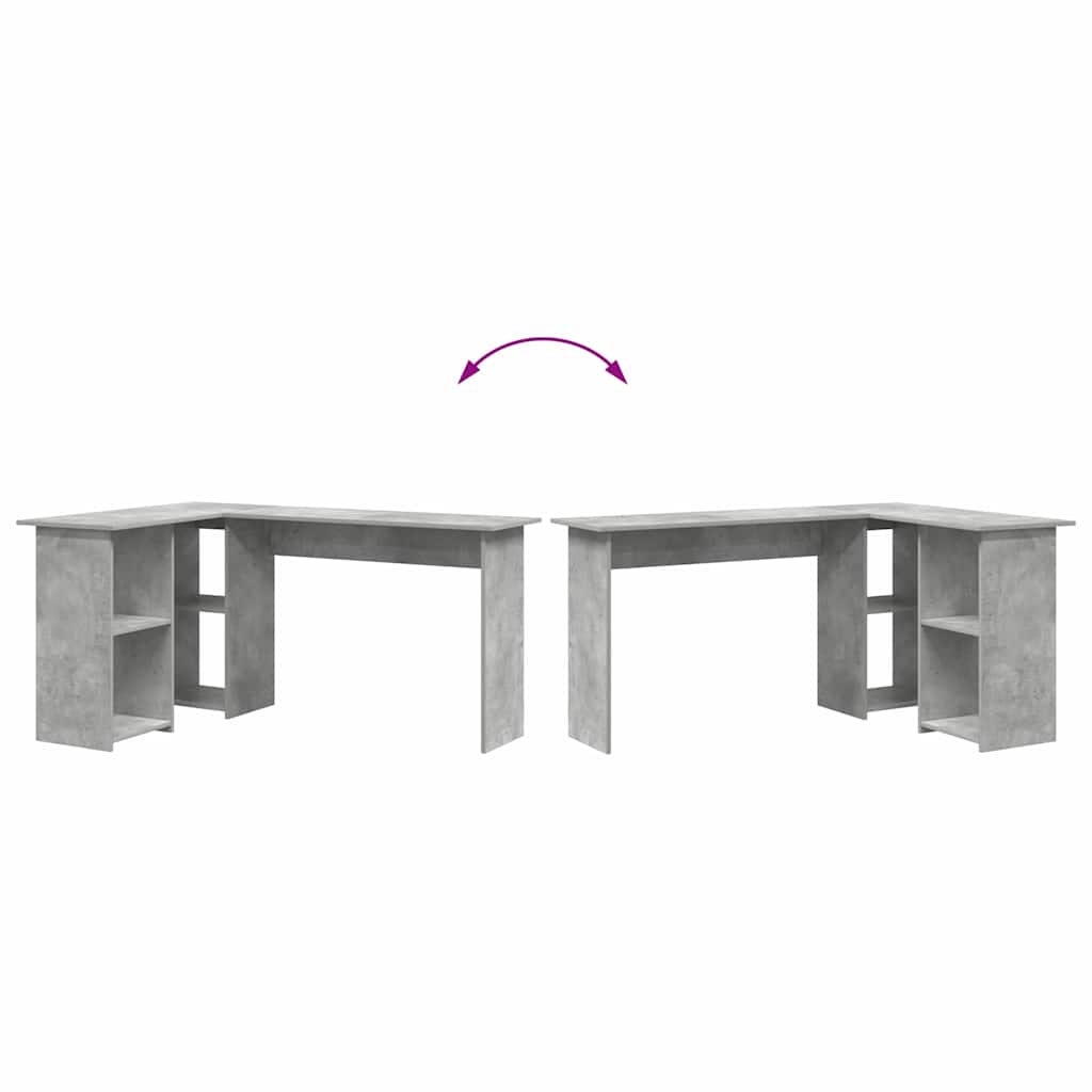 Scrivania Grigio cemento 142 x 102 x 73 cm Legno multistrato 869293