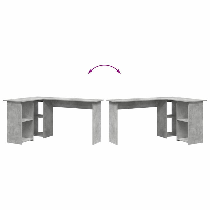 Scrivania Grigio cemento 142 x 102 x 73 cm Legno multistrato 869293