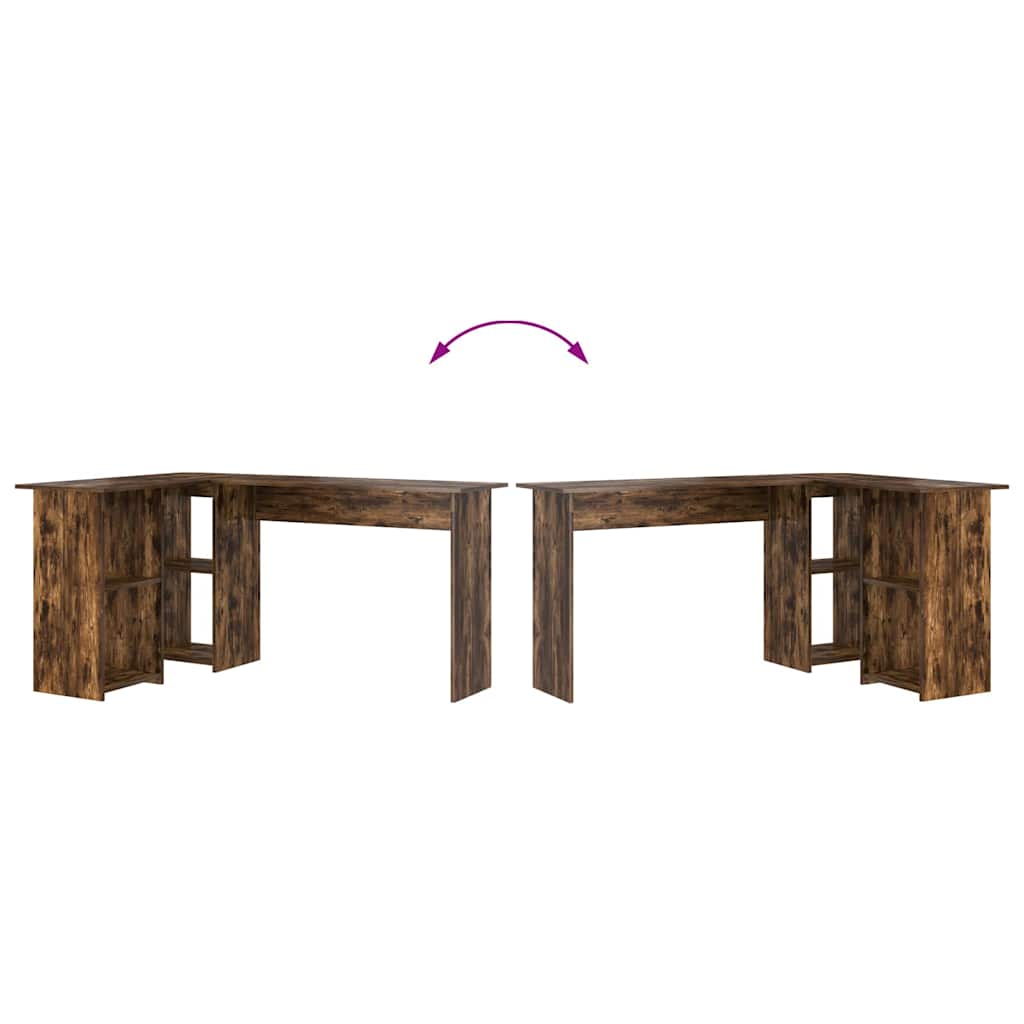 Scrivania Rovere fumo 142 x 102 x 73 cm Legno multistrato 869294