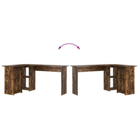 Scrivania Rovere fumo 142 x 102 x 73 cm Legno multistrato 869294