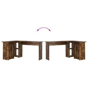 Scrivania Rovere fumo 142 x 102 x 73 cm Legno multistrato 869294