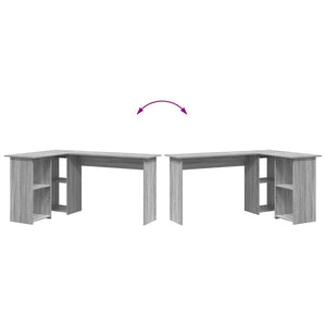 Scrivania Grigio sonoma 142 x 102 x 73 cm Legno multistrato 869295