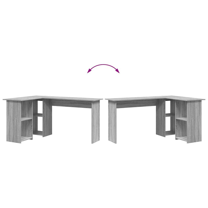 Scrivania Grigio sonoma 142 x 102 x 73 cm Legno multistrato 869295