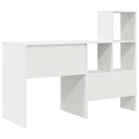 vidaXL Scrivania Bianco 131.5 x 50 x 106.5 cm Legno multistrato