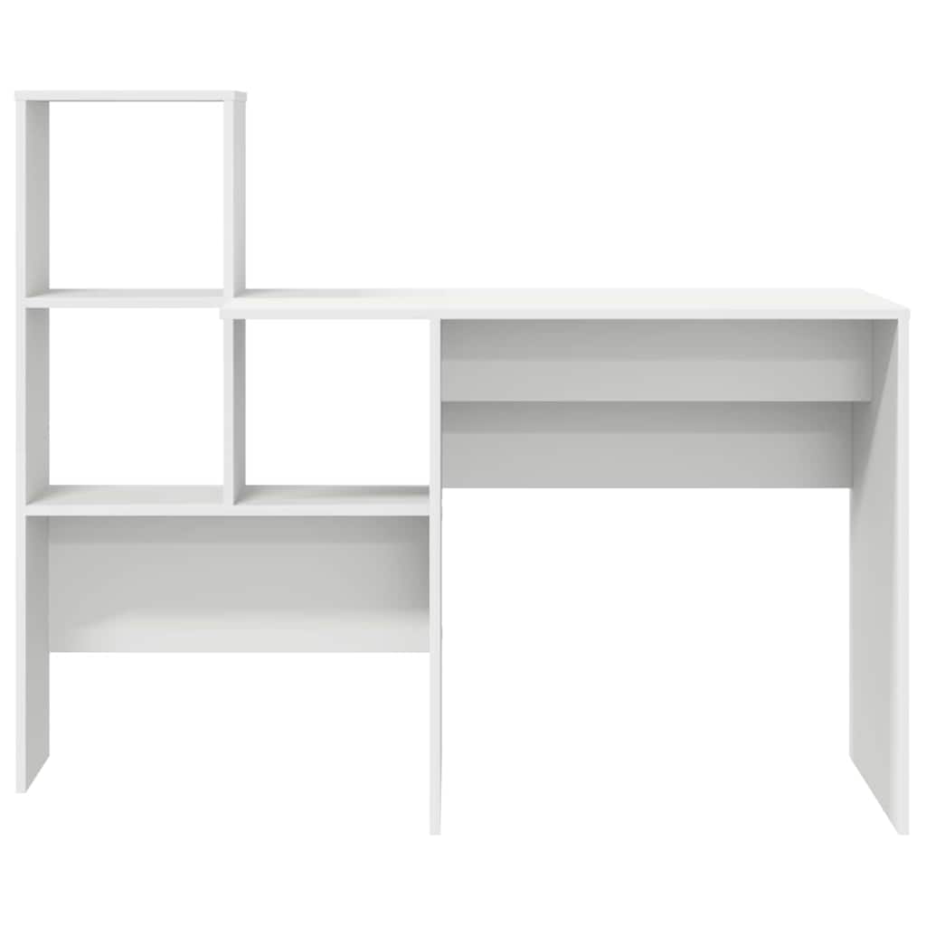 vidaXL Scrivania Bianco 131.5 x 50 x 106.5 cm Legno multistrato