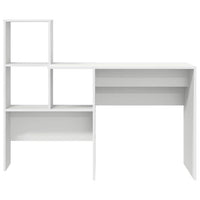 vidaXL Scrivania Bianco 131.5 x 50 x 106.5 cm Legno multistrato