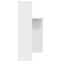 vidaXL Scrivania Bianco 131.5 x 50 x 106.5 cm Legno multistrato