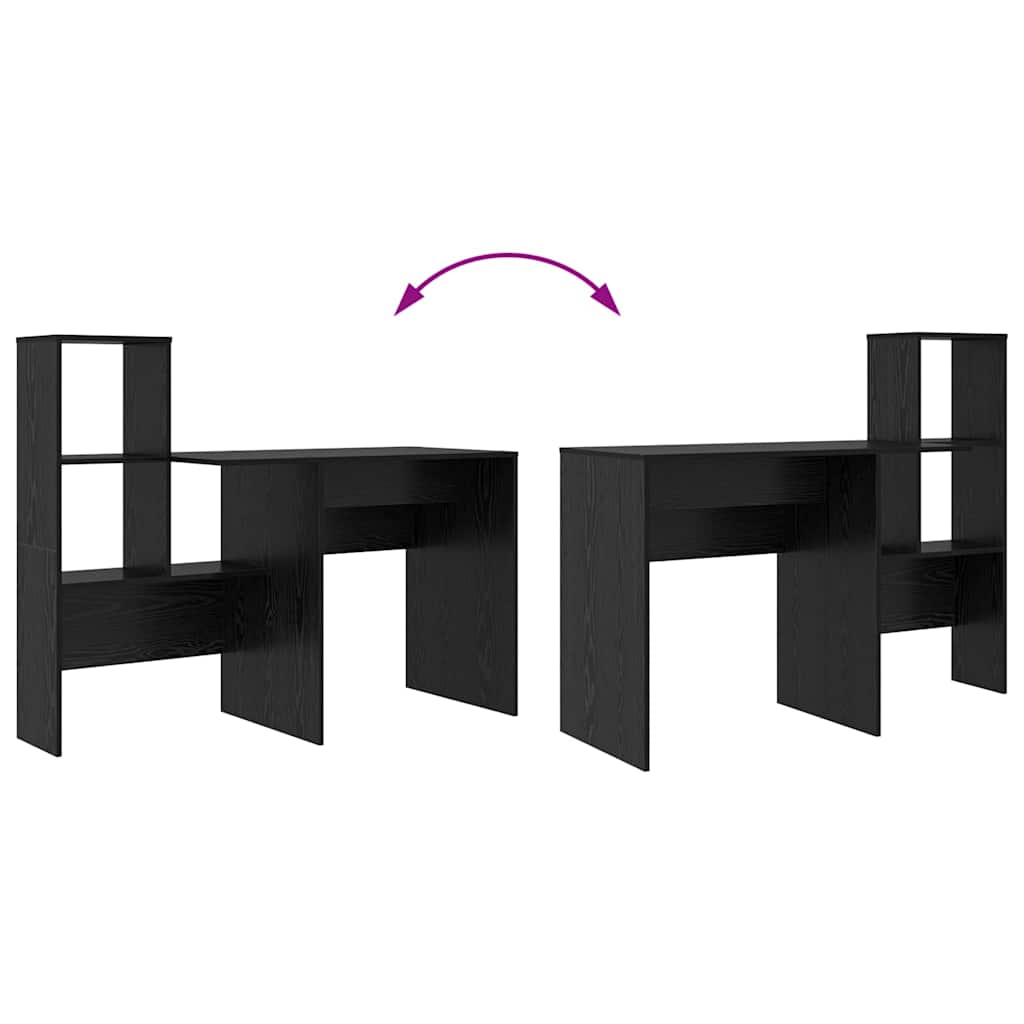 Scrivania Rovere nero 131.5 x 50 x 106.5 cm Legno multistrato 869299