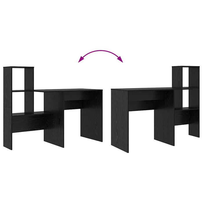 Scrivania Rovere nero 131.5 x 50 x 106.5 cm Legno multistrato 869299