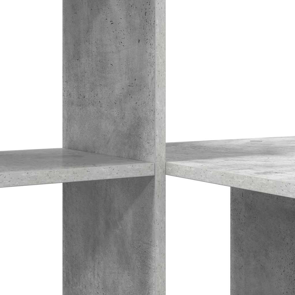 vidaXL Scrivania con lo scaffale Grigio cemento 131.5 x 50 x 106.5 cm