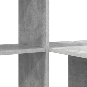 vidaXL Scrivania con lo scaffale Grigio cemento 131.5 x 50 x 106.5 cm