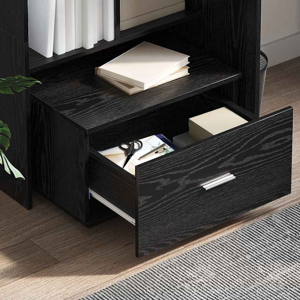 Mobile con Cassetti Nero 55 x 45 x 33.5 cm Legno multistrato 869307