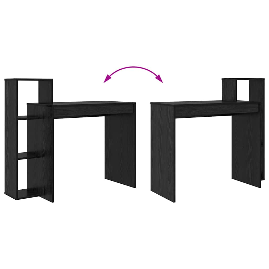 Scrivania Rovere nero 100 x 40 x 90 cm Legno multistrato 869315