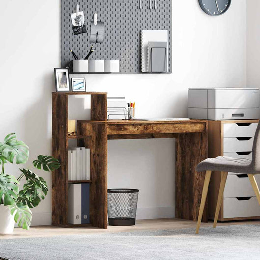 Scrivania Rovere fumo 100 x 40 x 90 cm Legno multistrato 869318