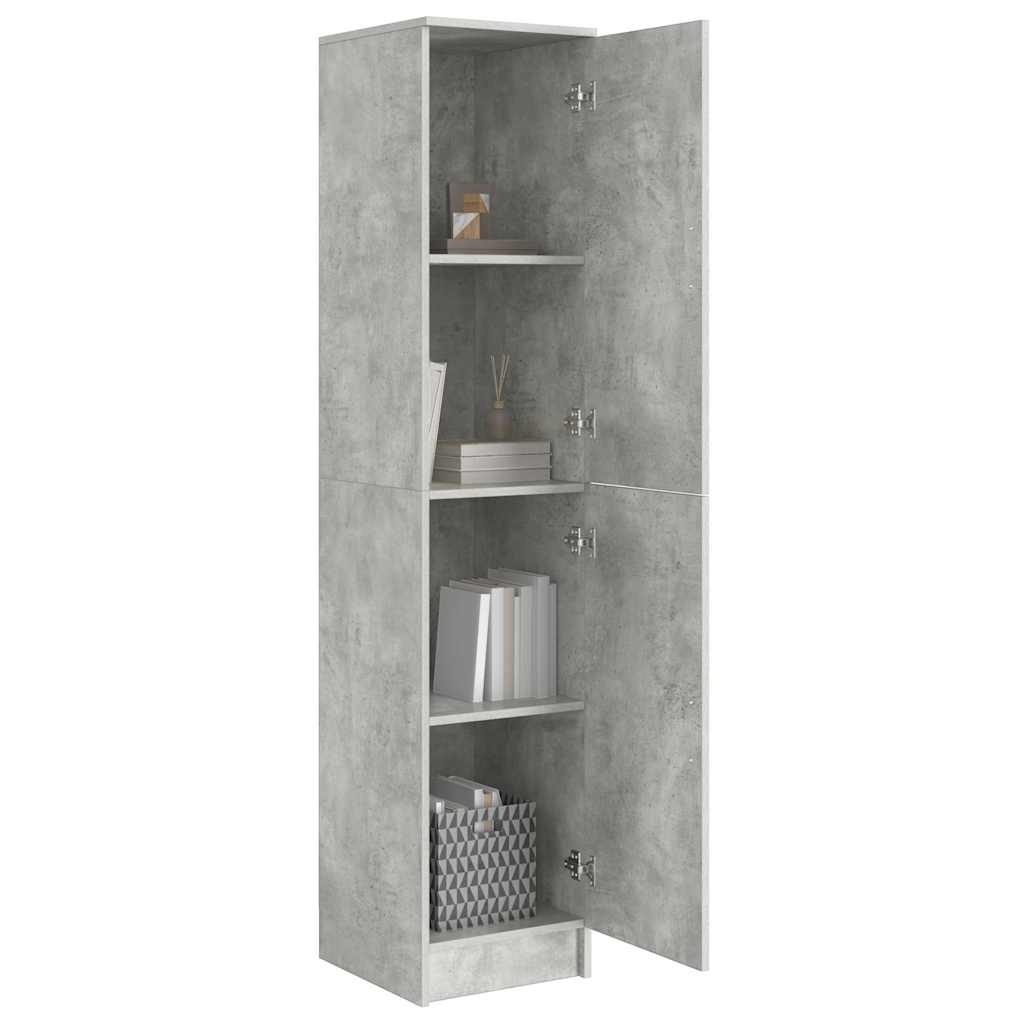 Highboard Grigio cemento 35 x 39 x 168 cm Legno multistrato 869333