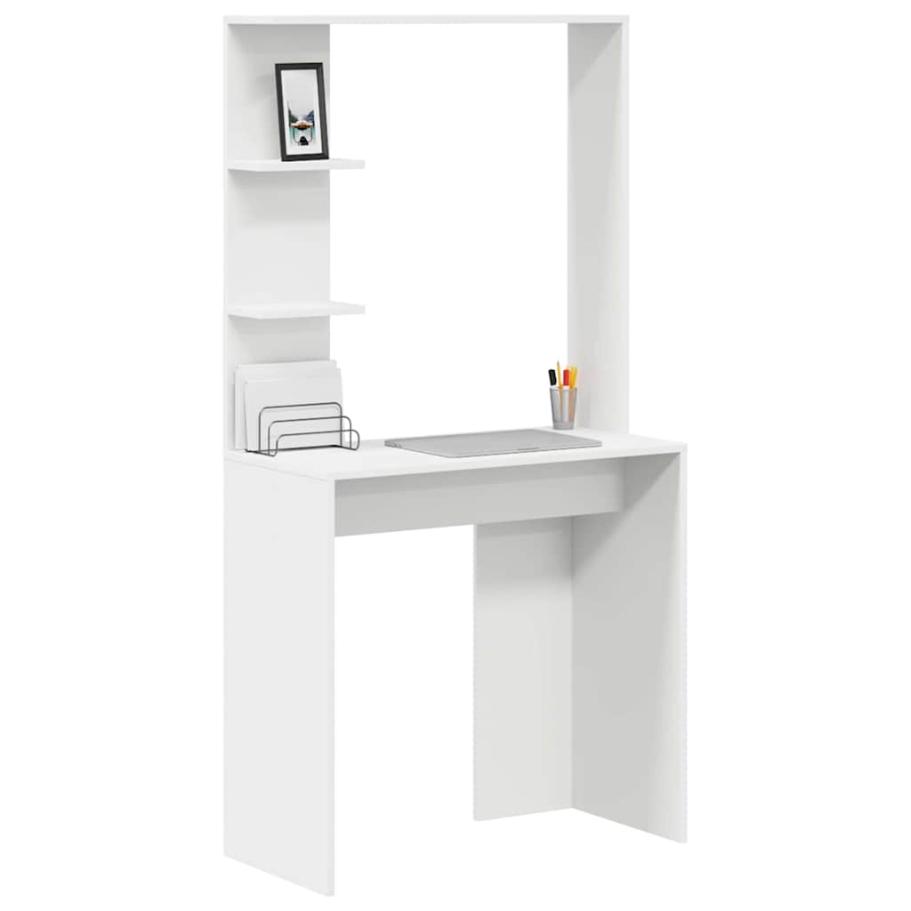 Scrivania Bianco 78.5 x 37 x 154.5 cm Legno multistrato 869338