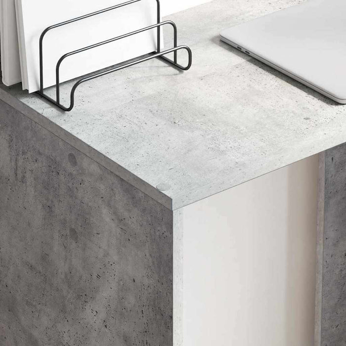 Scrivania Grigio cemento 78.5 x 37 x 154.5 cm Legno multistrato 869341