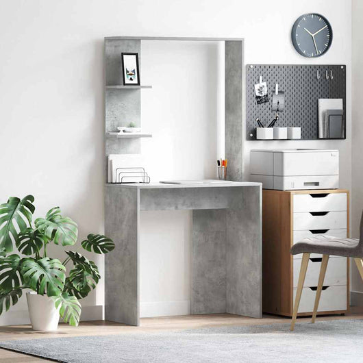 Scrivania Grigio cemento 78.5 x 37 x 154.5 cm Legno multistrato 869341