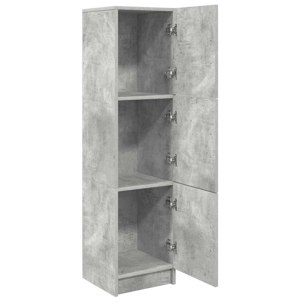 Highboard Grigio cemento 31,5 x 32 x 124 cm Legno multistrato 869349