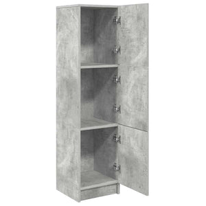 Highboard Grigio cemento 31,5 x 32 x 124 cm Legno multistrato 869349