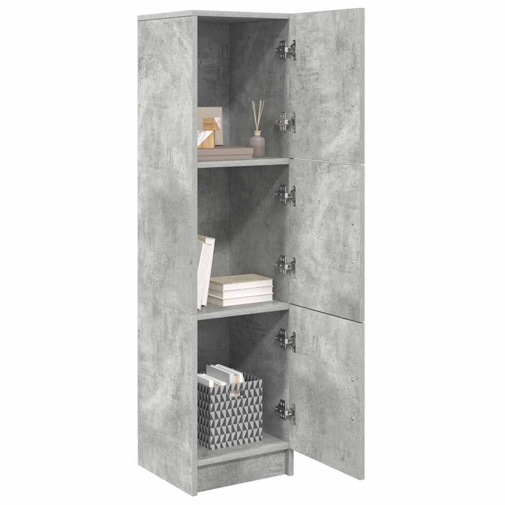 Highboard Grigio cemento 31,5 x 32 x 124 cm Legno multistrato 869349