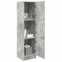 Highboard Grigio cemento 31,5 x 32 x 124 cm Legno multistrato 869349