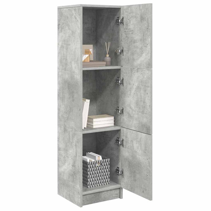 Highboard Grigio cemento 31,5 x 32 x 124 cm Legno multistrato 869349
