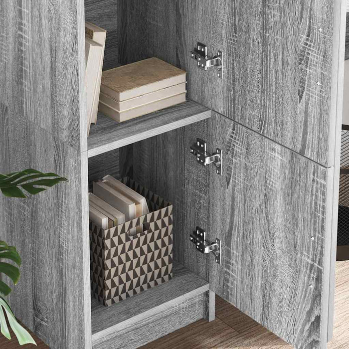 Highboard Grigio sonoma 31,5 x 32 x 124 cm Legno multistrato 869351