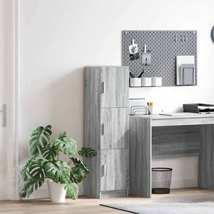 Highboard Grigio sonoma 31,5 x 32 x 124 cm Legno multistrato 869351