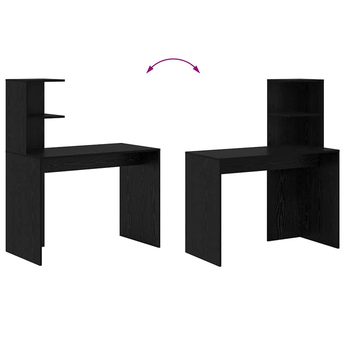 Scrivania Rovere nero 102 x 50 x 124 cm Legno multistrato 869355