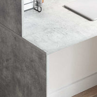 Scrivania Grigio cemento 102 x 50 x 124 cm Legno multistrato 869357