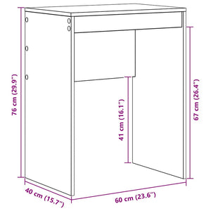 Scrivania Rovere fumo 60 x 40 x 76 cm Legno multistrato 869374