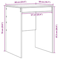 Scrivania Bianco 60 x 50 x 76 cm Legno multistrato 869410