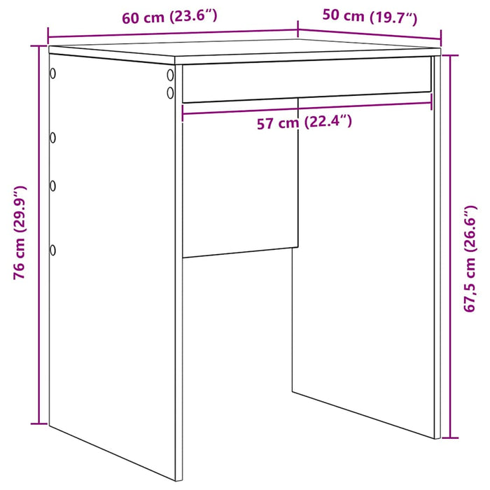 Scrivania Grigio sonoma 60 x 50 x 76 cm Legno multistrato 869415