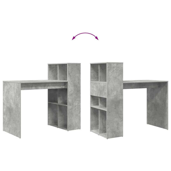 Scrivania Grigio cemento 108 x 55 x 103.5 cm Legno multistrato 869461