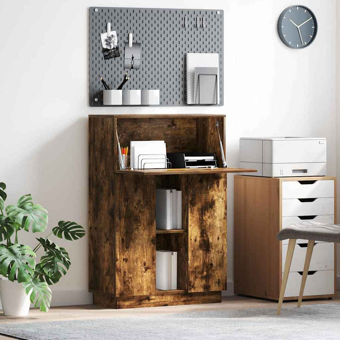 Scrivania Rovere fumo 71,5 x 31,5 x 106,5 cm Legno multistrato 869486