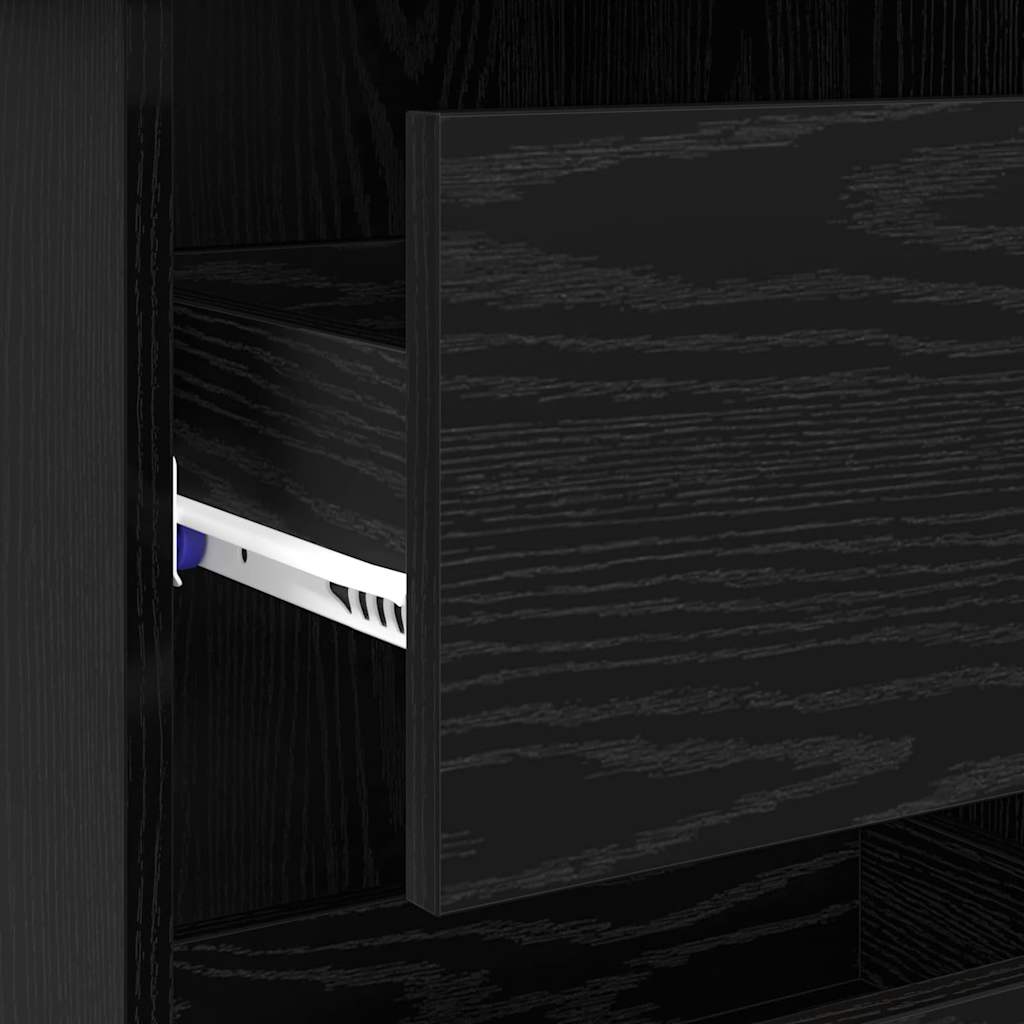 Scrivania Rovere nero 90 x 37,5 x 75 cm Legno multistrato 869491