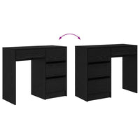 Scrivania Rovere nero 90 x 37,5 x 75 cm Legno multistrato 869491