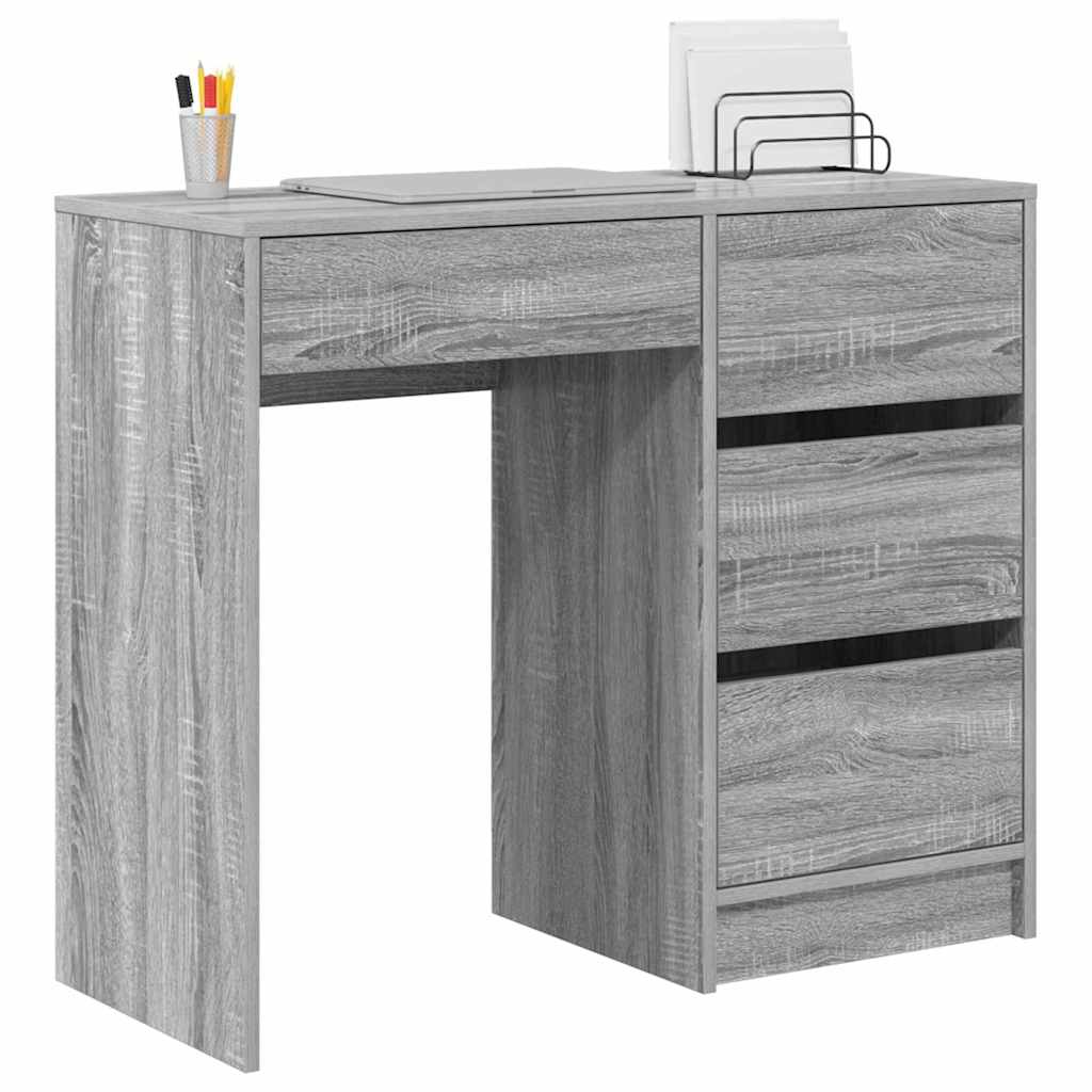 Scrivania Grigio Sonoma 90 x 37,5 x 75 cm Legno multistrato 869495