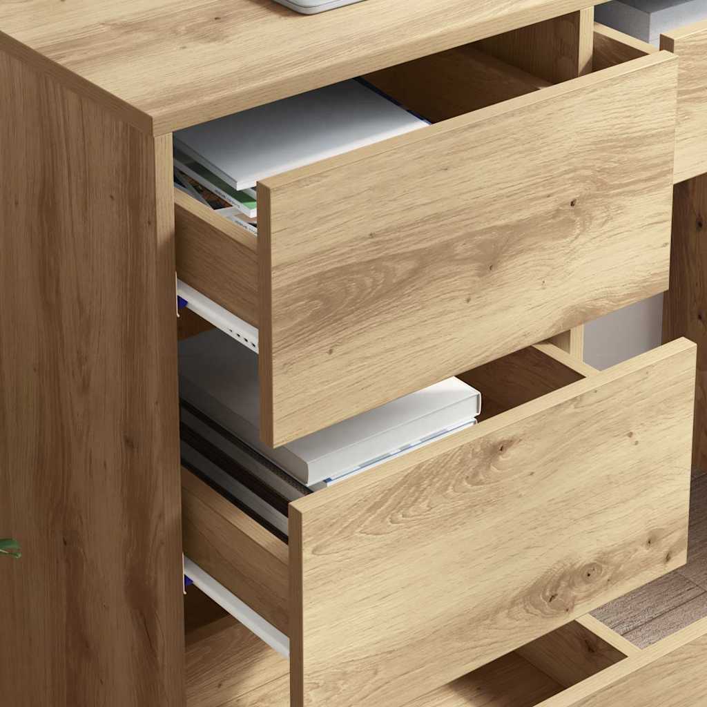 Scrivania con cassetto rovere artigianale 90 x 37,5 x 75 cm 869497