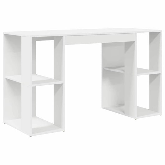 Scrivania con Storage con lo scaffale Bianco 130 x 50.5 x 75 cm 869498