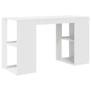 Scrivania con Storage con lo scaffale Bianco 130 x 50.5 x 75 cm 869498
