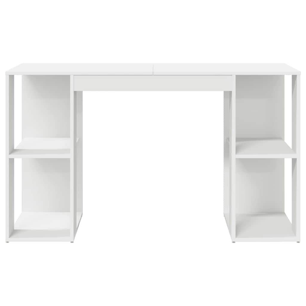 Scrivania con Storage con lo scaffale Bianco 130 x 50.5 x 75 cm 869498