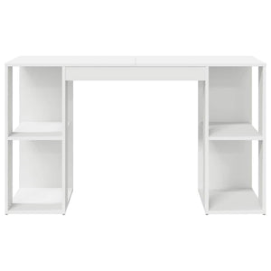 Scrivania con Storage con lo scaffale Bianco 130 x 50.5 x 75 cm 869498