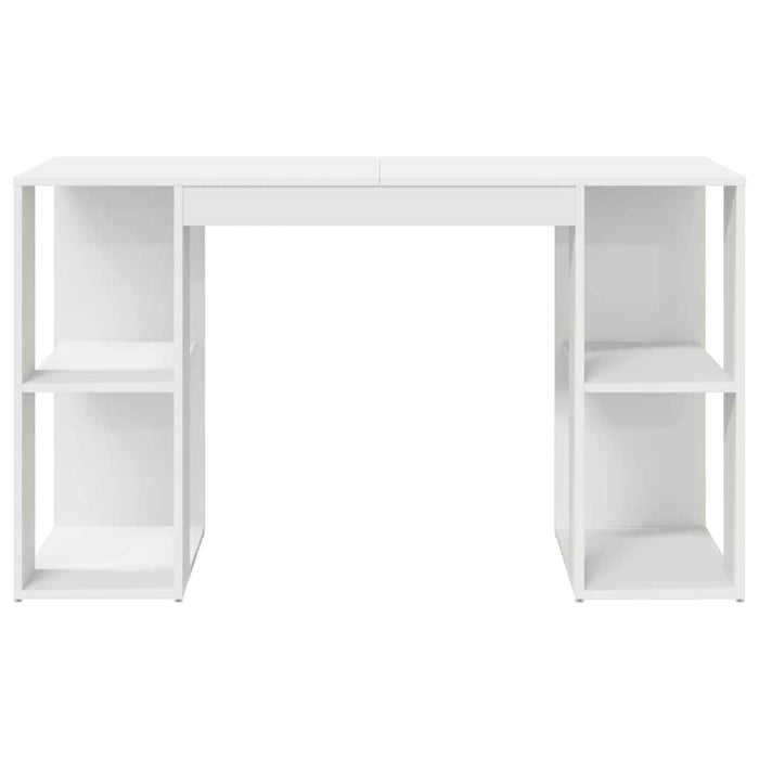Scrivania con Storage con lo scaffale Bianco 130 x 50.5 x 75 cm 869498