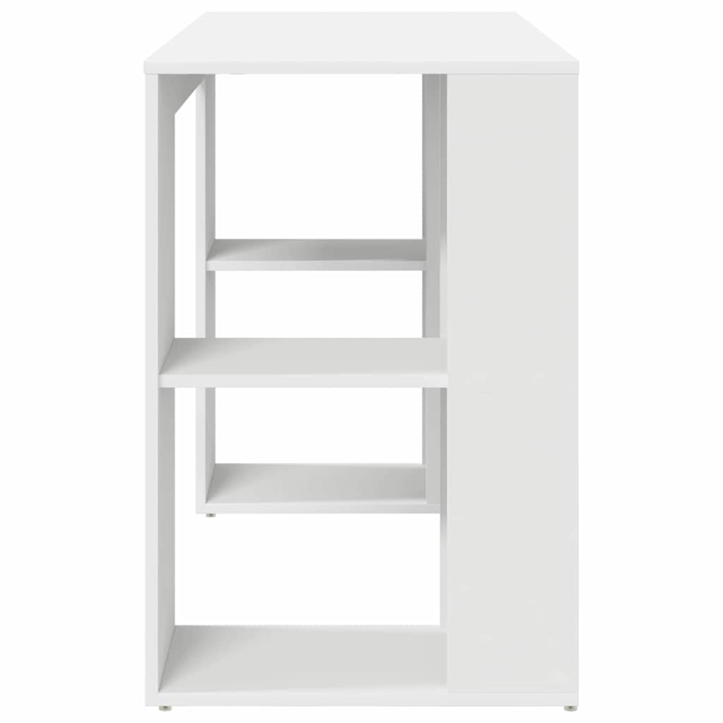 Scrivania con Storage con lo scaffale Bianco 130 x 50.5 x 75 cm 869498