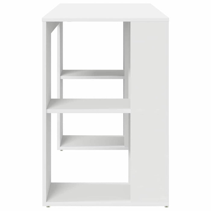 Scrivania con Storage con lo scaffale Bianco 130 x 50.5 x 75 cm 869498