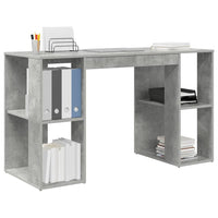 Scrivania con Storage Grigio cemento 130 x 50.5 x 75 cm 869501