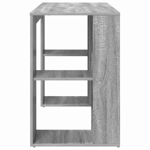 Scrivania con Storage Grigio Sonoma 130 x 50.5 x 75 cm 869503