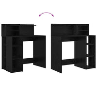 Scrivania con Magazzino Rovere Nero 90 x 48 x 101.5 cm 869523